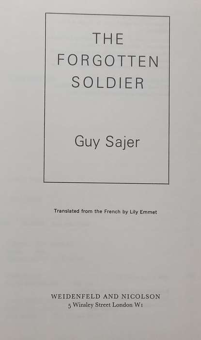The Forgotten Soldier | Guy Sajer