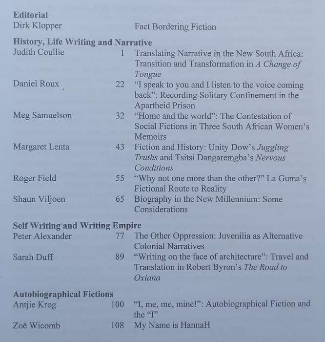 The English Academy Review (Vol. 22, December 2005)