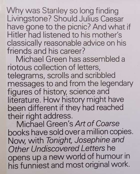 Tonight Josephine and Other Undiscovered Letters | Michael Green
