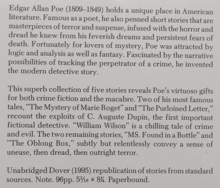 Tales of Terror and Detection | Edgar Allen Poe
