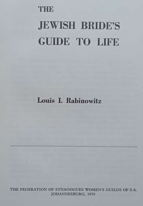 The Jewish Brides Guide to Life | Louis I. Rabinowitz