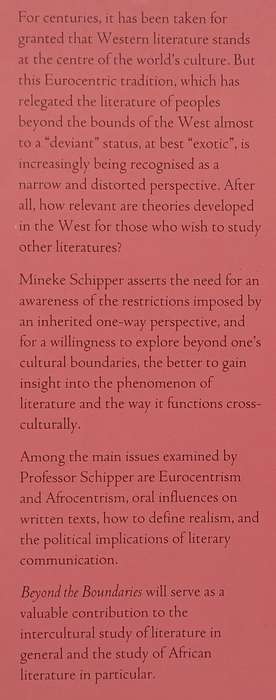 Beyond the Boundaries: African Literature and Literary Theory (Copy of Stephan Gray) | Mineke Sch...