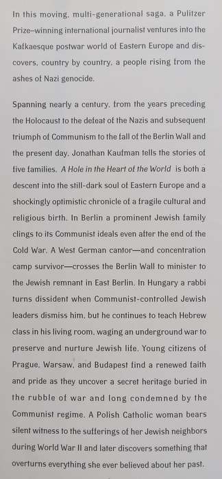 A Hole in the Heart of the World: Being Jewish in Eastern Europe | Jonathan Kaufman