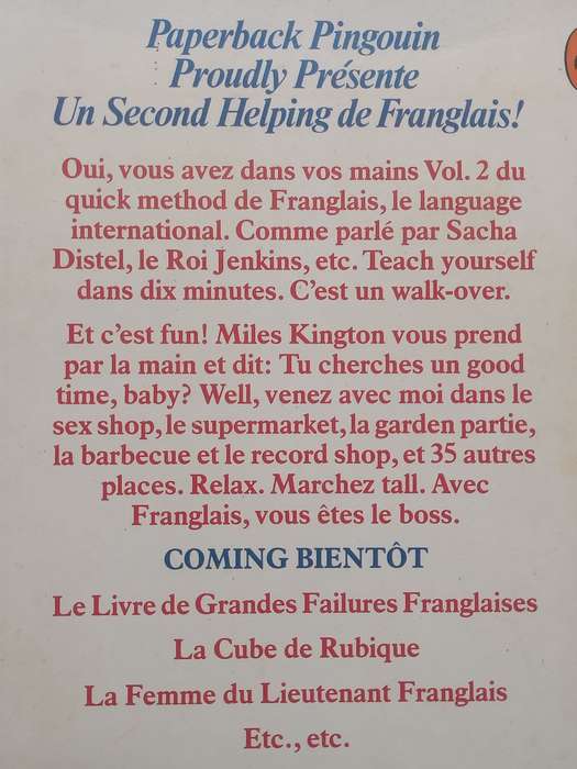 Lets Parler Franglais Again! | Miles Kington