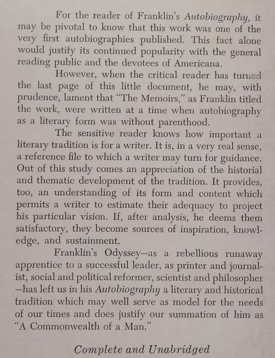 The Autobiography of Benjamin Franklin | Benjamin Franklin