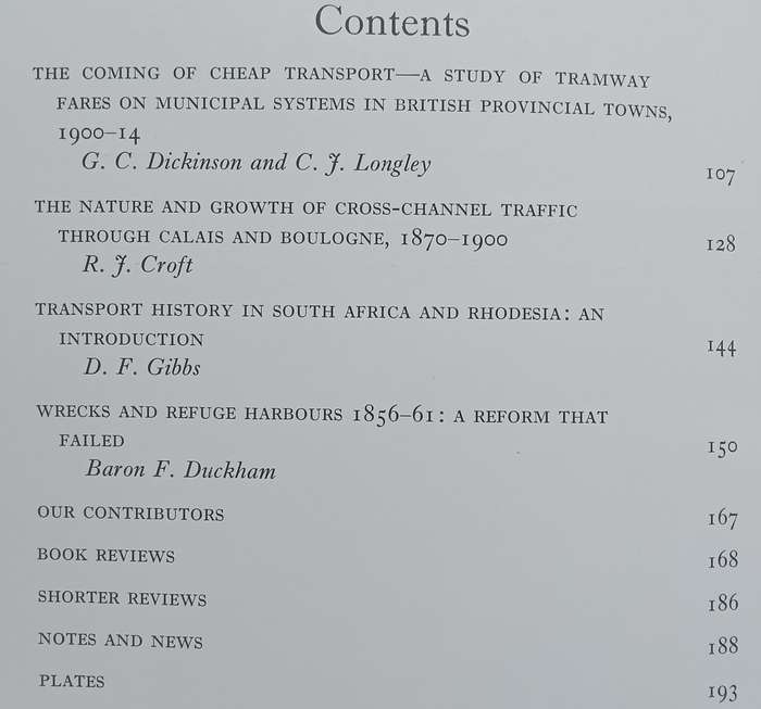 Transport History (Vol. 6, No. 2, July 1973)
