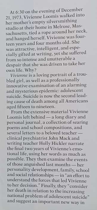 Vivienne: The Life and Suicide of an Adolescent Girl | John E. Mack & Holly Hickler