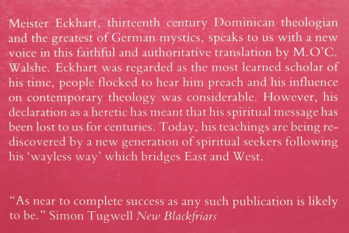 Meister Eckhart: Sermons & Treatises Volume 1 | M. OC. Walshe (Ed.)