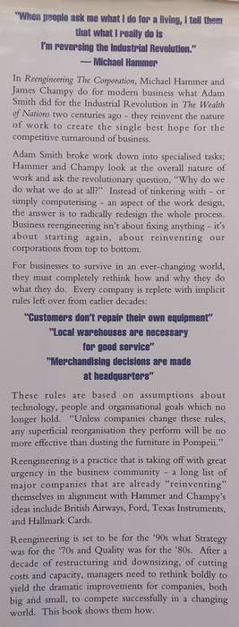 Reengineering the Corporation: A Manifesto for Business Revolution | Michael Hammer & James Champy