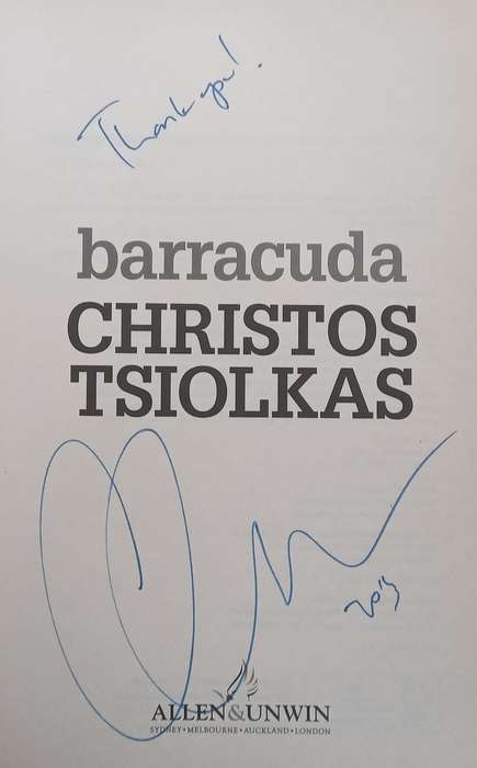 Barracuda (Signed and Dated by Author) | Christos Tsiolkas