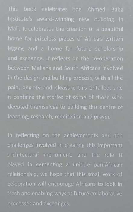 Building an African Partnership: The Ahmed Baba Institutes New Library Archive in Timbuktu | S...