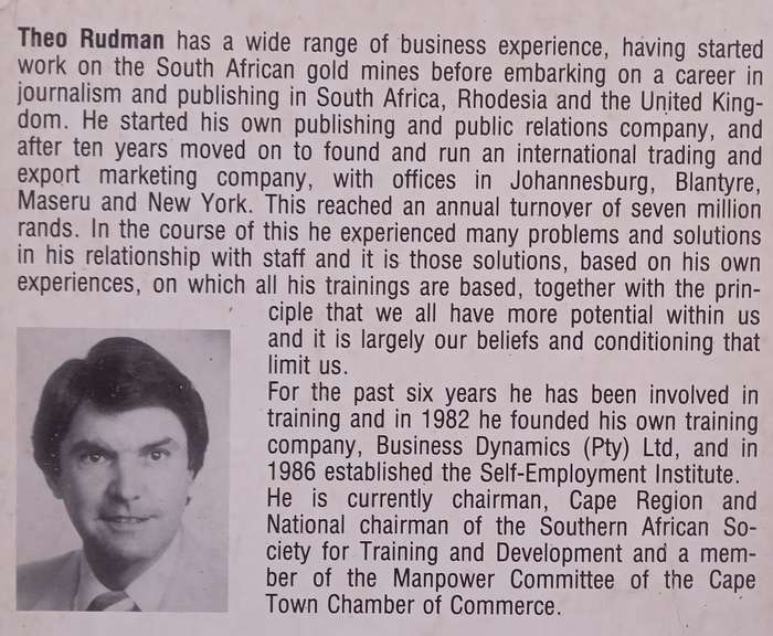 The Mini-Business Manual: The First Steps to Employing Yourself | Theo Rudman