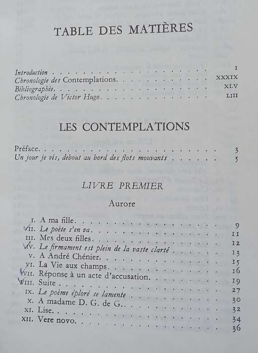 Les Contemplations (French) | Victor Hugo