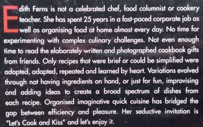 Lets Cook & Kiss: Keep It Short & Simple (With Bookmark) | Edith Ferns