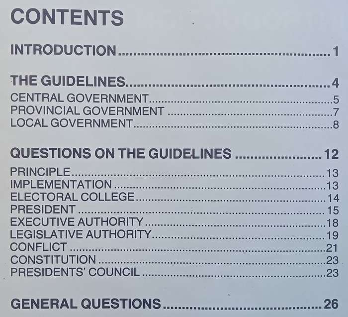 Constitutional Guidelines: A New Dispensation for Whites, Coloureds and Indians (Published 1982)
