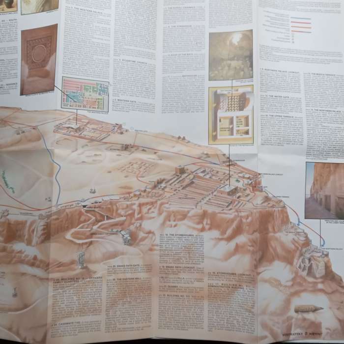 Masada: Panoramic Map, Touring Routes, Historical and Archaeological Description