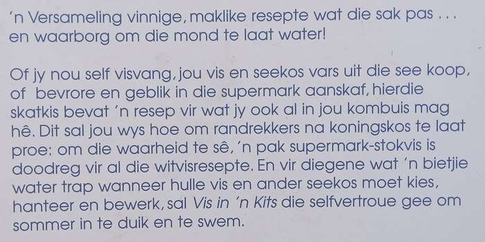 Vis in n Kits (Afrikaans) | Zoltan de Rosner