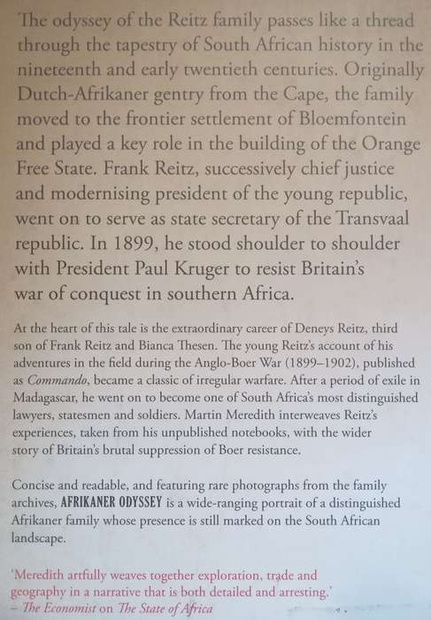 Afrikaner Odyssey: The Life and Times of the Reitz Family | Martin Meredith