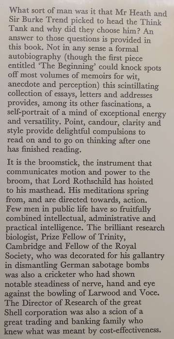 Meditations of a Broomstick | Lord Rothschild