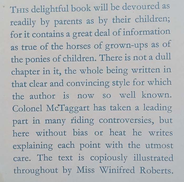 Horsemanship for Boys and Girls | M. F. McTaggart
