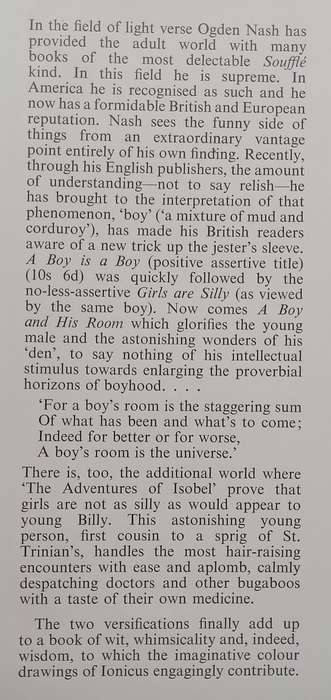 A Boy and His Room & The Adventures of Isabel | Ogden Nash