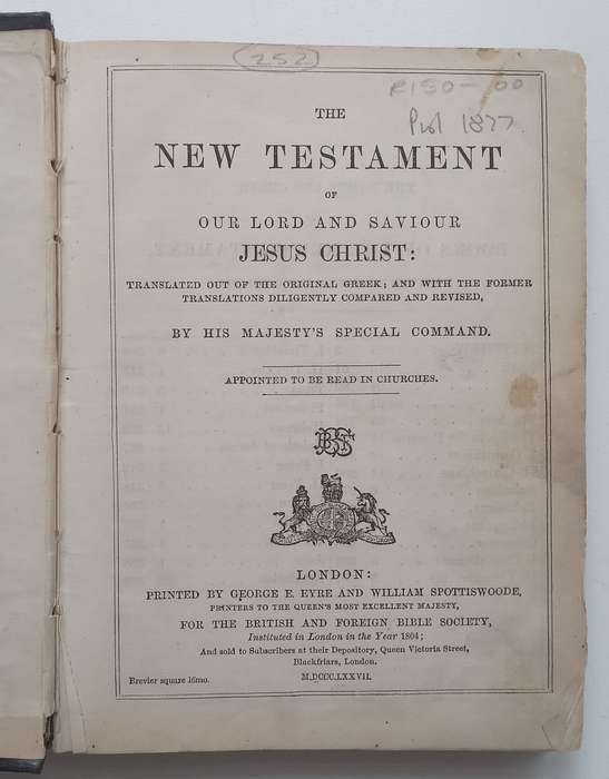 The New Testament (Published 1877)