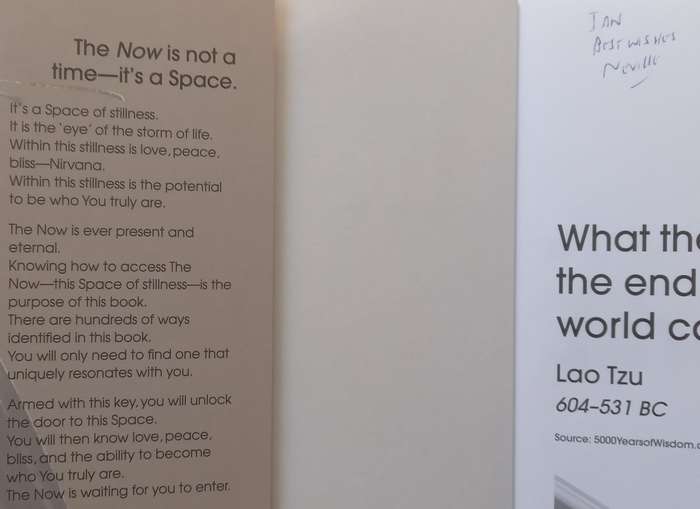 How to Live in the Now (Inscribed by Author) | Neville Berkowitz