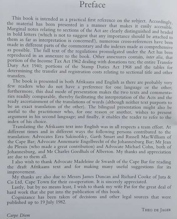Alienation of Land/Vervreemding van Grond (English/Afrikaans Dual Language Edition) | Theo de Jager