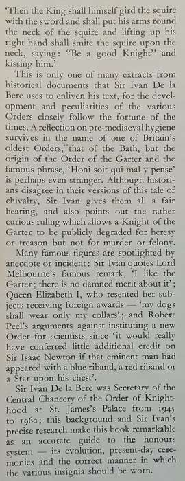 The Queens Order of Chivalry | Brigadier Sir Ian De la Bere