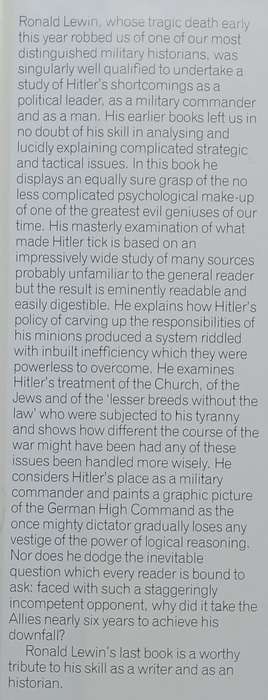 Hitlers Mistakes | Ronald Lewin
