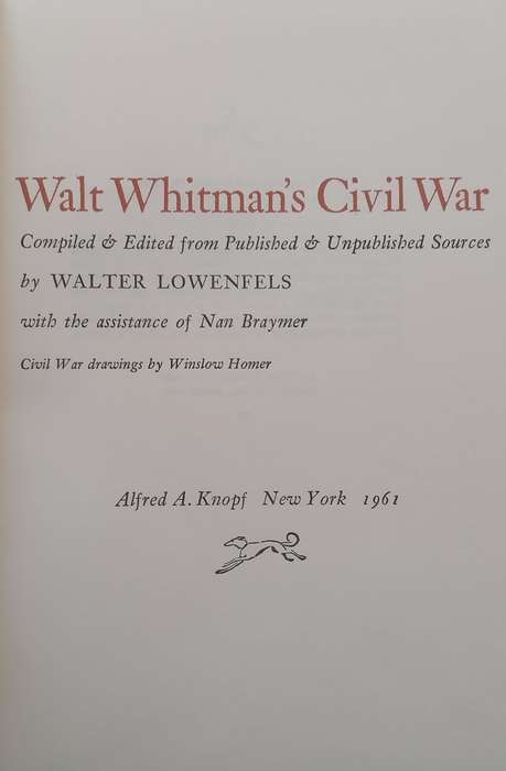 Walt Whitmans Civil War | Walter Lowenfels (Ed.)