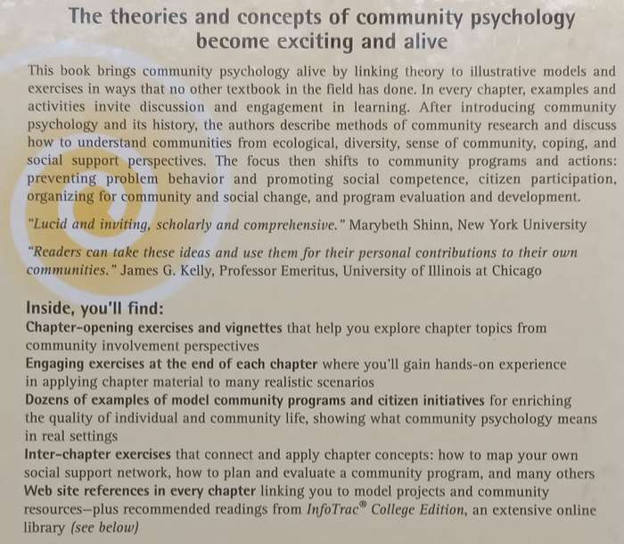 Community Psychology: Linking Individuals and Communities | James H. Dalton, et al.