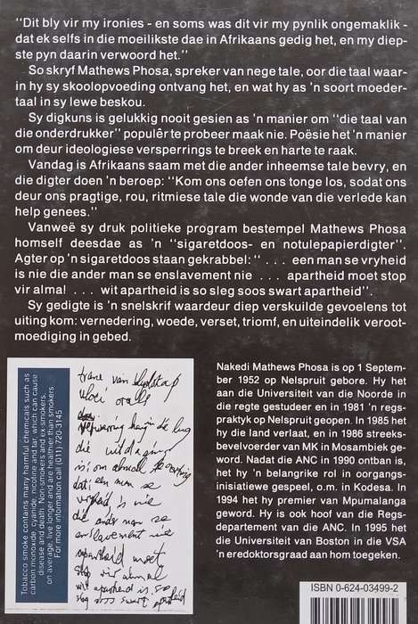 Deur die Oog van n Naald (Inscribed by Author, Afrikaans) | Mathews Phosa