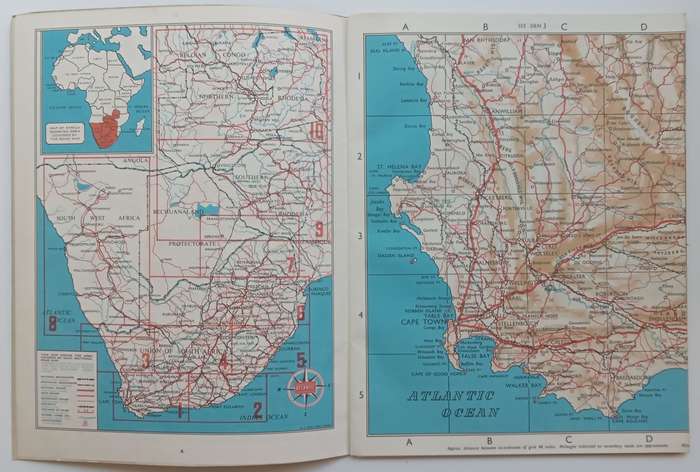 Atlantic Road Maps/Padkaarte (Published pre-1960, Possibly 1950s)