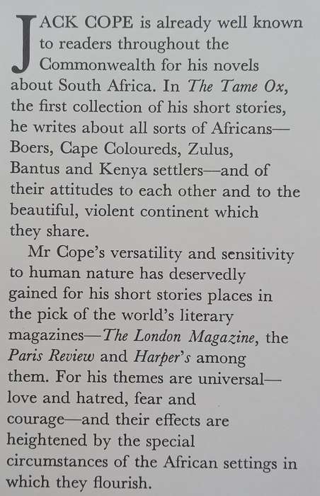 The Tame Ox: Stories | Jack Cope