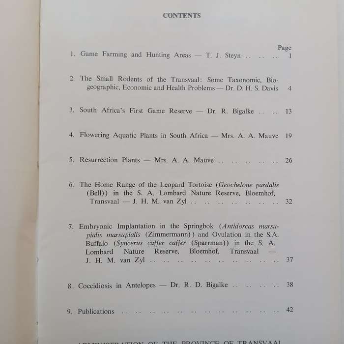 Fauna & Flora (No. 17, 1966)