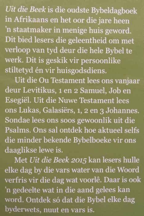 Uit die Beek 2015 (Afrikaans) | Attie van Wijk