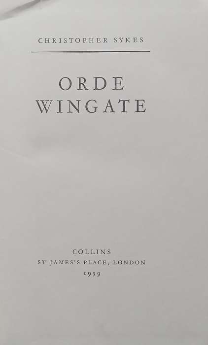Orde Wingate | Christopher Sykes
