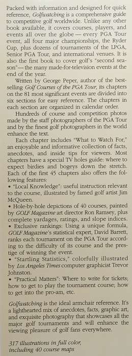 Golfwatching: A Viewers Guide to the World of Golf | George Peper