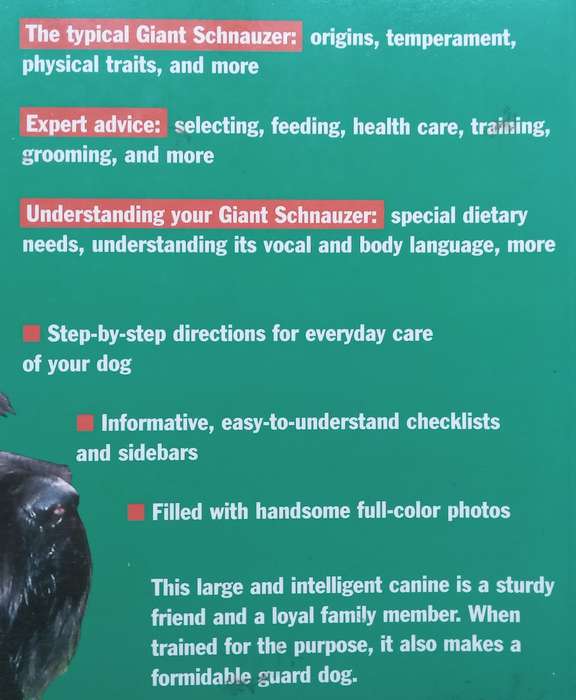 Giant Schnauzers: A Complete Pet Owners Guide | Joe Stahlkuppe