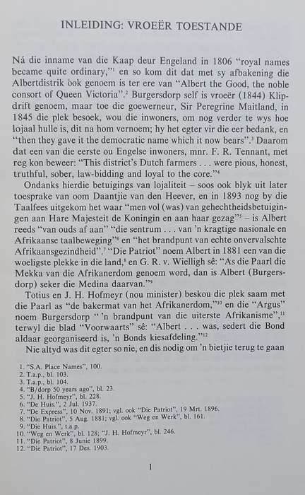 Albert se Aandeel in die Afrikaanse Beweging tot 1900 (Afrikaans) | D. H. Cilliers