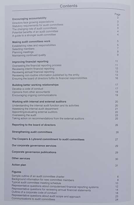 Corporate Governance: Strengthening Audit Committees, The Next Steps