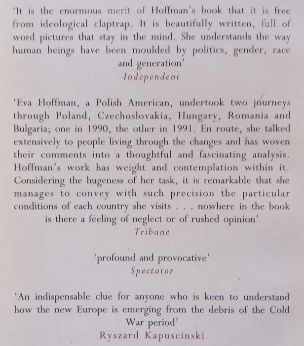 Exit into History: A Journey into the New Eastern Europe | Eva Hoffman