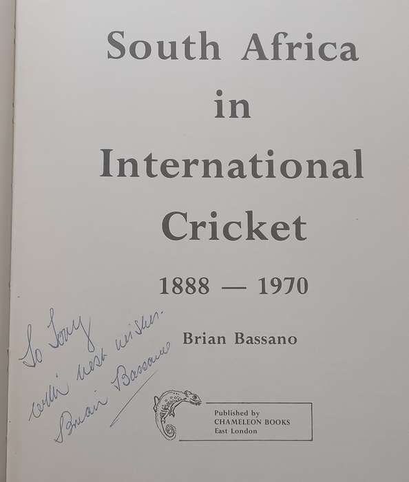 South Africa in International Cricket, 1888-1970 (Inscribed by Author, With Extra Materials) | Br...