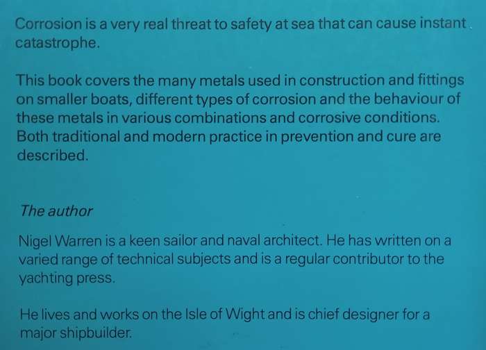 Metal Corrosion in Boats: The Prevention of Metal Corrosion in Hulls, Engines, Rigging and Fittin...