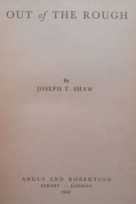 Out of the Rough (First Edition, 1948) | Joseph T. Shaw