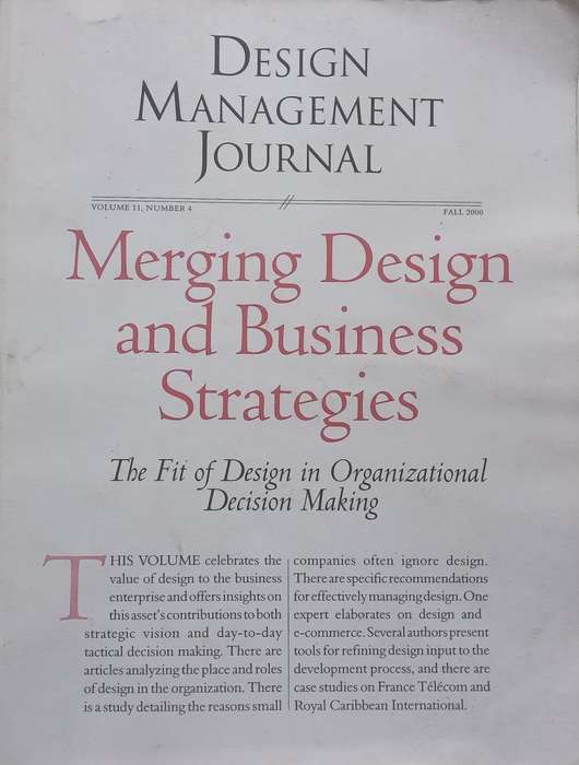 Design Management Journal (Vol. 11, No. 4, Fall 2000)