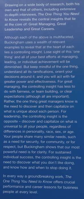 The One Thing You Need to Know (Inscribed by Author) | Marcus Buckingham