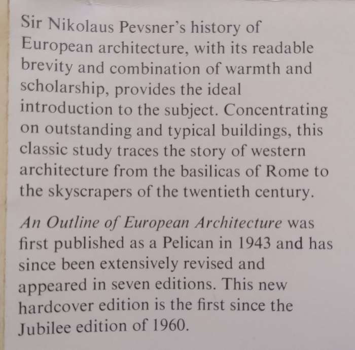 An Outline of European Architecture (Hardcover) | Nikolaus Pevsner