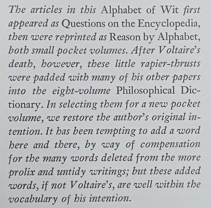Voltaires Alphabet of Wit | Paul McPharlin (Ed.)